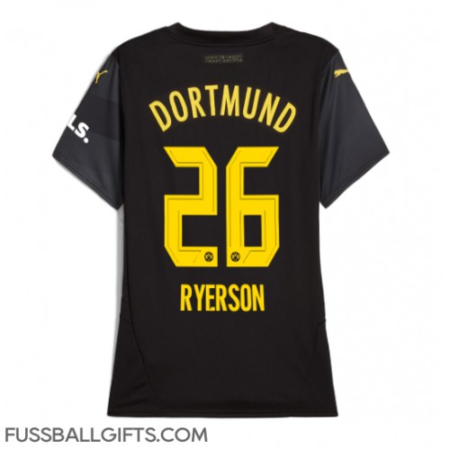 Borussia Dortmund Julian Ryerson #26 Fußballbekleidung Auswärtstrikot Damen 2024-25 Kurzarm